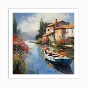 Azure Dreams: Monet's Italian Overture Art Print