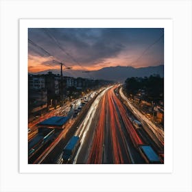 Kathmandu At Dusk Art Print