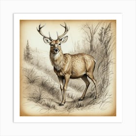 Deer! 68 Art Print