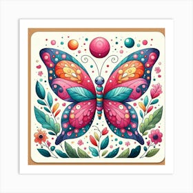 Butterfly Art Kindergarten 1 Art Print