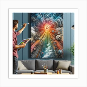 Man artist Art Print