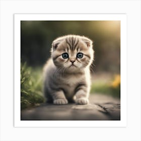 Scottish Shorthair Kitten 4 Art Print