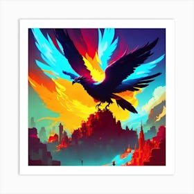 Eagle In The Sky Art Print