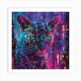 Cat In The City 3 Art Print