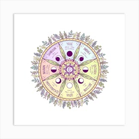 Wheel Of The Year Square Art Print