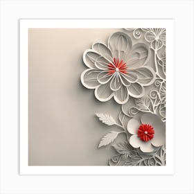 Embossed flower 2 Art Print