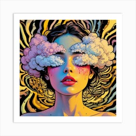 Psychedelic Girl Art Print