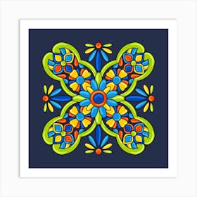 Colorful Floral Pattern Art Print