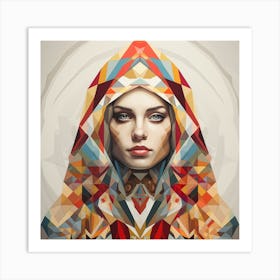 Geometric Russian Woman 02 Art Print