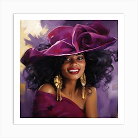 Purple Hat 1 Art Print