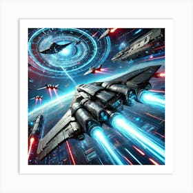 A High Tech, Sci Fi Scene Showing The Cascade Sove Art Print