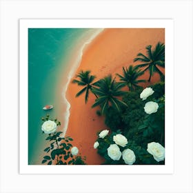 Roses On The Beach 10 Art Print