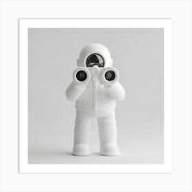 Astronaut With Binoculars Art Print