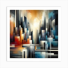 Cityscape Canvas Print Art Print