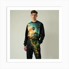 Sunset Sweatshirt Art Print