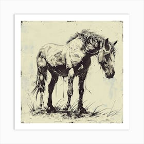 Red Dead Redemption Horse Art Print