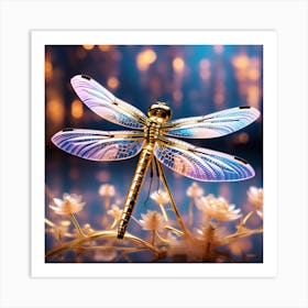 Dragonfly of glass 1 Art Print