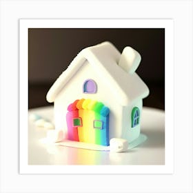 Rainbow House Art Print