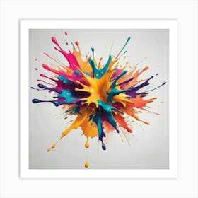 Colorful Paint Splash 13 Art Print