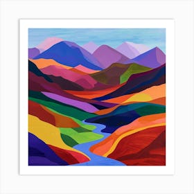 Colourful Abstract Denali National Park Usa 3 Art Print