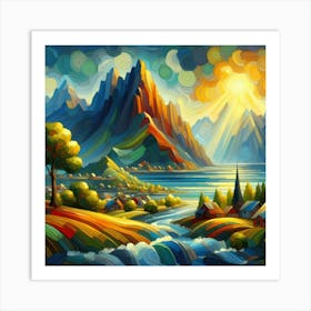 Landscape Painting 17 Art Print