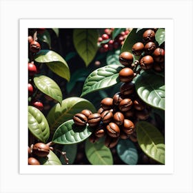 Coffee Beans On A Tree 75 Art Print