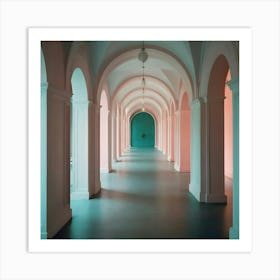 Pink Hallway 2 Art Print