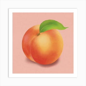 Soft Delight - Modern Minimalist Peach On Pink Art Print