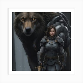 Wolf Warrior Art Print
