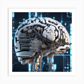 Artificial Intelligence Brain 61 Art Print