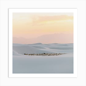 White Sand Dune Sunset Art Print