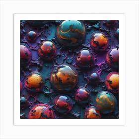 Bubbles In Water psychedelic Art Print