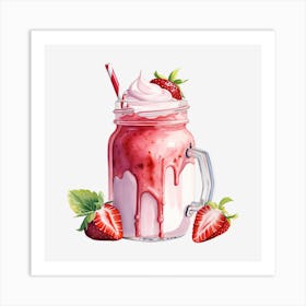 Strawberry Milkshake 35 Art Print