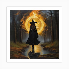 Witch In The Woods Art Print