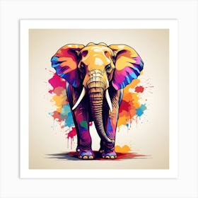 Colorful Elephant 5 Art Print