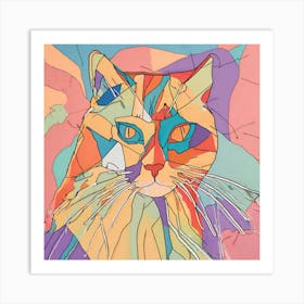 Cat painting drawings Art Print