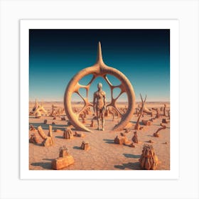 Man In The Desert 200 Art Print