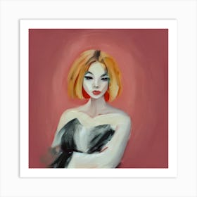 Girl With Orange Hair 1 Art Print