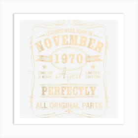 Vintage November 1970 Birthday Art Print