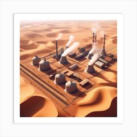 Power Plant In The Desert Art Print