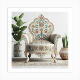 Ornate Armchair Art Print