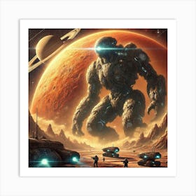 Chrysalon Moon Titan 1024x1024 Art Print