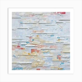 Palette Knife Painting Heavily Plaster In Textile Art Print