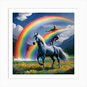 Rainbow Horse Art Print