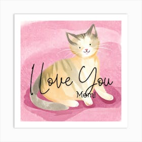 I Love You Menu Art Print