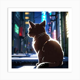 Default Sneaky Cat Art 3 Art Print