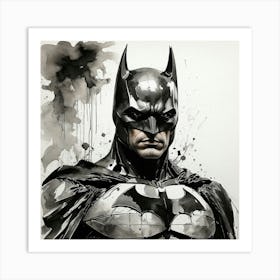 Batman Portrait Ink Painting 19 Art Print 0 Art Print