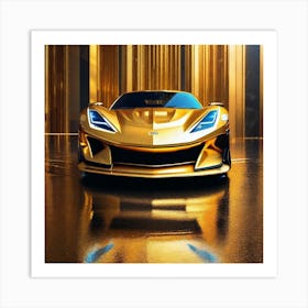 Golden Corvette 1 Art Print