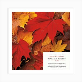 A Painterly Web Page Design Featuring The Compelling Hues Of Autumn Finely Rendered Leaf Shaped Tag (6) Art Print