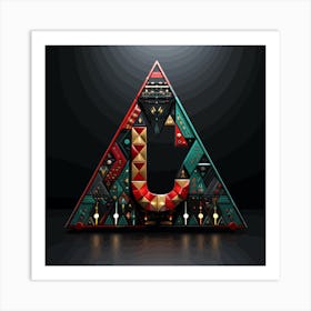 Geometric Letter J Art Print